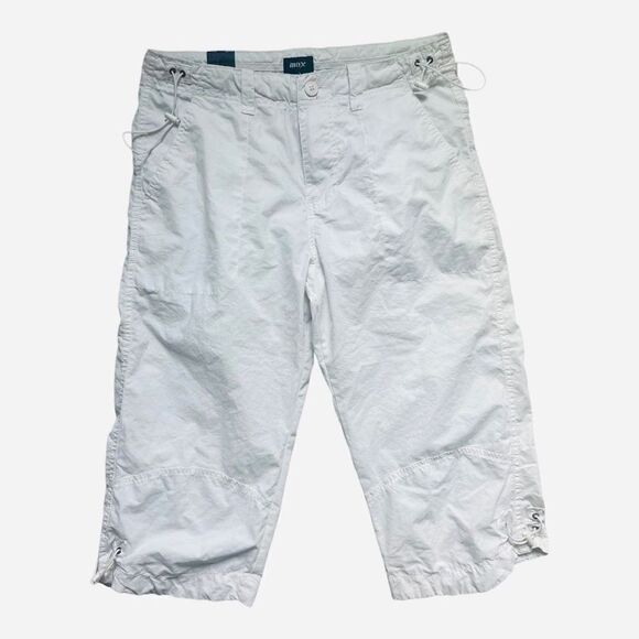 NWT Womens Max Y2K Fashion White Cropped Paracord Pull Cropped Pants - Sz 32 - Picture 1 of 1